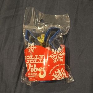 Dutch Bros Blue and Red Cookie Cutter Ornament